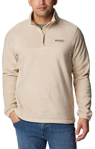 Columbia Men's Steens Mountain Half Zip Fleece Pullover, Ancient Fossil, S