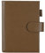 Moterm Leder Cover für Stalogy B6 - mit Rückentasche, Stiftschleife und Kartensteckplätze (Kiesel-Schokolade)