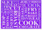 Acense Tempered Glass Worktop Saver, Toughened Glass, Smooth Edges, Rounded Corners, Chopping Board, Non-Slip Rubber Feet, Multi-Purpose, Stain-Resistant 40 x 30 cm (Purple with White Writing)