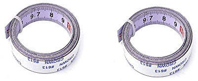 rflaueo 2pcs 1M Left to Right Self-Adhesive Measuring Tape Steel Ruler Self Adhesive Metric Scale Ruler for T-Track Router Table Saw Woodworking Tool(U07-2))