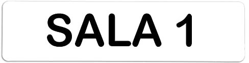 Becral® - Señal de PVC SALA 1 | Placa puerta PVC | Señal informativa | Cartel Puerta 200X50mm