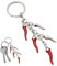 Schlüsselanhänger mit Anhängern emailliert in Hornform Scaramantic Glücksbringer - Neapolitanisches Hörner Herren oder Damen, Scaramanzia – Cornicello Amulett Chili Neapel, 5 Hörnchen, M
