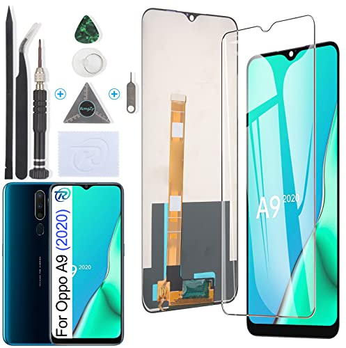 RongZy Pantalla para OPPO A9 2020/A5 2020/A11X Pantalla Táctil LCD Kit de Pantalla de Repuesto Ensamblaje Digitalizador de Reemplazo con Herramientas(Negro)