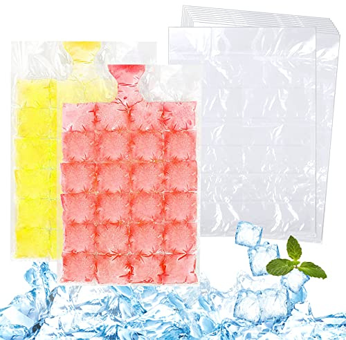 1 Pack 240 Ice Cubes, Ice Bag, Self-Sealing Ice Cube Bags for Freezer, Cocktail, Whiskey, and Baby Food
