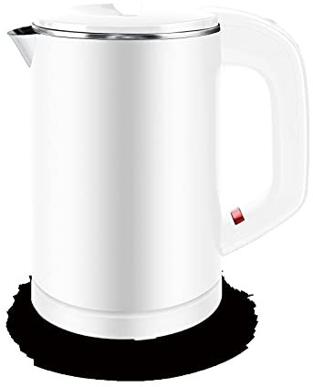 FairUo Kettles for Boiling Water, 0.6L Travel Kettle Mini Kettles for Boiling Water Stainless Steel Cordless Portable 600W Heating Water Boiler Teapot/White