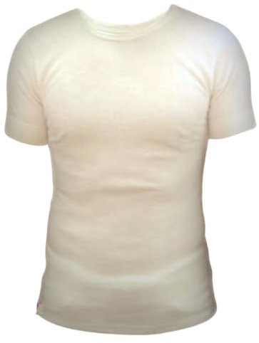 Olanmarp Angora Herren-Unterhemd 1/2 Arm mit 40% Angora + 60% Baumwolle Premium Fashion - Leichte Eleganz, maximale Wärme - Farbe Wollweiss - Made in EU (Gr. M, 40% Angora,60% Baumwolle)