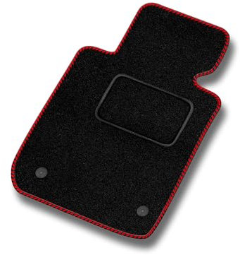 MOTOS Velours Standard Fahrermatte 1-teilig passend für BMW 1er E87 2004-2011 - Standard, Gewebt, Rot Fahrerseite - Erleben Sie neuen Fahrkomfort mit einem Velours-Fahrermatte passend für Ihr Auto