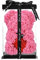 ZENZERO® - ORSO ROSA - ORSETTO ricoperto di ROSE in PE - Orsacchiotto in Confezione Regalo - Dimensioni 10 (26x17cm) - Pezzi: 1 - disponibili vari COLORI - Colore: (ROSA CUORE ROSSO)
