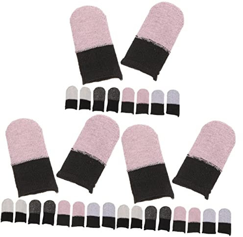 jojofuny 15 Pairs Gaming Non-slip Finger Cots Anti Sweat Thumb Cover Gaming Gloves for Sweaty Hands Finger Cover for Gaming Thumbs Finger Gloves Gaming Supplies Cotton Cell Phone Sports