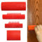 thirei Strumento Venatura del Legno, 4 Pezzi Strumento Texture Legno Grano, per Decorazioni Murali fai da te, Rosso