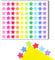 1200 Stück, 12mm - Sticker Sterne Aufkleber Klebesterne Bunt - 10 Farben