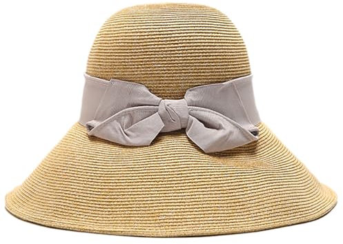 Sombrero de paja personalizado para niñas y mujeres, sombrero plegable ligero a la moda, sombrero de punto para verano, playa, protección solar, color caqui, Caqui, Medium