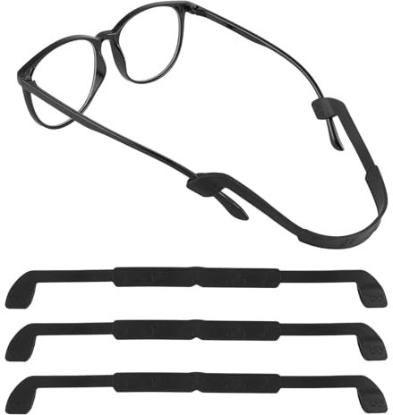 Teaaha Kids Glasses Strap - 4PCS Silicone Non-slip Elastic Sports Sunglasses Holder String, Adjustable Neck Lanyard Cord for Men and Women (Multicolor)