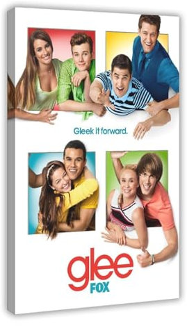 NFJUVX Glee TV-Serie-Poster (8) Leinwand-Poster, Schlafzimmer-Dekor, Sportlandschaft, Büro, Raumdekoration, Geschenk, Rahmen-Stil, 20 x 30 cm