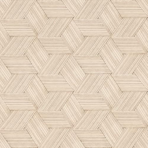 Rasch Tapeten 865523 - Vliestapete mit Holzgeflechtmuster in Beige aus der Kollektion Symphony - 10,05 m x 0,53 m (LxB)
