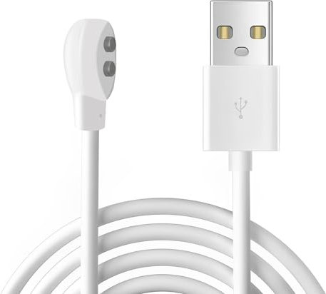 YiKaiEn 6mm Magnetic USB DC Charger Cable, 2.7ft Replacement Oval Base Charging Cord for Rechargeable Toys, Massagers, Electric Toothbrushes,Children's Watches, Dog Trainer, Facial Cleanser