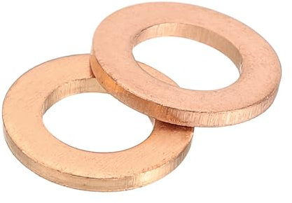 QUARKZMAN M5 Rondelle Piatte, 25pz Rondella Piana ad Anello in Rame 9mm OD Ring Guarnizione Tenuta in Metallo per Viti Bulloni Dadi