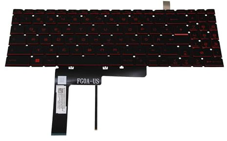 MSI S1N-3EDE2-73-D10 Original Tastatur DE (deutsch) schwarz mit Backlight (Backlight rot) für GF76 11UDK/11UC (MS-17L2), Katana 11UD/11UDK (MS-17L2), Sword 17 A11UC (MS-17L1)