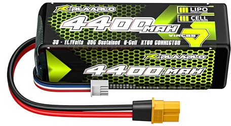 RIAARIO 11.1V Lipo Battery 3S 35C 4400mAh Lipos with XT-60 Connector for RC Car Trucks 1/8 1/10 Mini 1/10 RC Vehicles