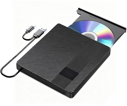 Svemei Unità Blu-ray esterne Lettore DVD/CD/BD per laptop USB 3.0 Type-C Lettore CD DVD portatile Lettore 3D ottico Bluray Drive compatibile con Windows XP/7/8/10/11 Macos per MacBook Laptop Desktop