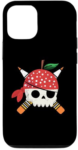 iPhone 15 Pro Pirate Teacher Skull Apple Pencil Halloween Case