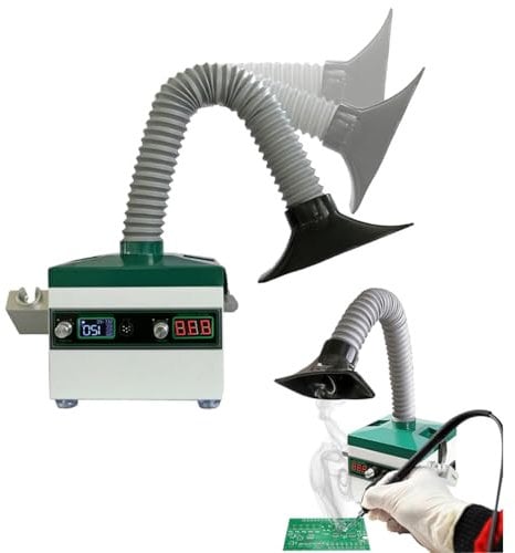 Solder Fume Extractor, 150w Solder Smoke Absorber, Desktop Welding Smoke Sucker Remover, 4000rpm/min With Display 3 Stage Filters For Diy Welding Work Soldering Work, Fume Smoke Absorber