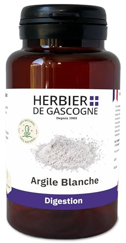 Argile blanche | 200 gélules | Confort Digestif | 230 mg dosage 100% naturel sans additif et non comprimé | L'HERBIER DE GASCOGNE | Herboriste depuis 1985