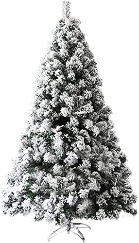 Albero di Natale Pre Illuminato snoin Premium Floccato in Pino Artificiale con Cerniera 468 Punte in Metallo Supporto per l'atmosfera delle Decorazioni Natalizie