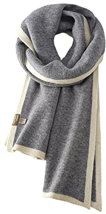 Generisch Damen Winter Schal - Damen Karierter Pashmina Schal Stylisch & Warm Halstuch Winddichte Strickschal Musselin Tuch Retro Frauen Flauschig Baumwolle Geburtstagsgeschenk für Frauen