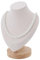 arricraft 1 support de Présentation pour Collier et Buste Présentoir à Colliers en Velours Blanc en Forme de Buste Présentoir à Bijoux en Bois pour la Maison et le Magasin