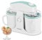 Pukomc Máquina para hacer helados para uso doméstico, con dos cuencos de helado, operación simple y fácil de limpiar, blanco y verde