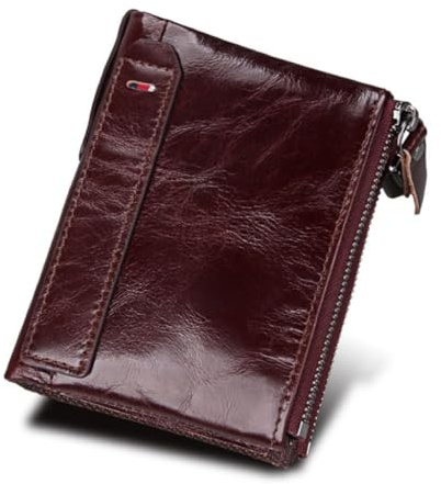 Men Women RFID Blocking Bifold Wallets Soft Genuine Leather,mens Womens wallet coin purse, high-Capacity Billfold with 7 Credit Cards Holder, USD Euro Holder, Flip Up ID,wallet for men,Women general
