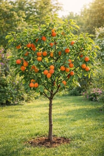 Aprikosenbaum Sungiant – Prunus armeniaca | Selbstfruchtende Aprikose 100–140 cm | Winterharte Obstbaum-Rarität für Garten & Kübel | Aromatische XXL-Früchte