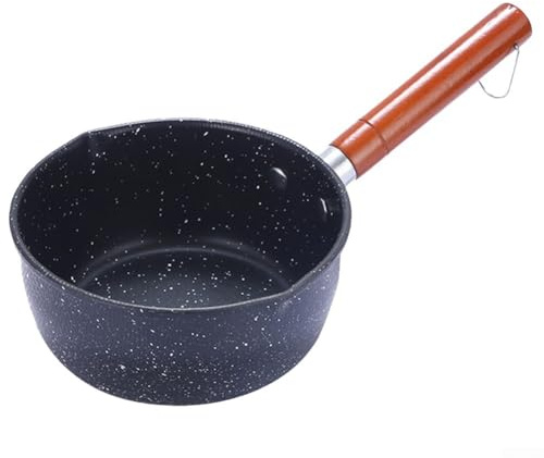 Zeroupshop Haushaltsmilchtopf mit Maifan-Stein-Antihaftbeschichtung, entworfen zum Kochen von Babynahrung und Suppen, Edelstahl, kompatibel mit mehreren Herdarten (D)