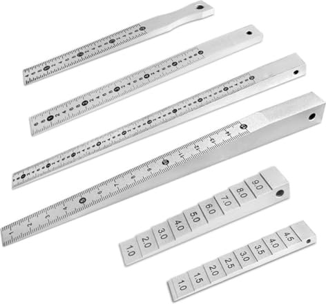 CashMuch Calibro conico per saldatura a cuneo per misurazione scanalature, 0,2-4 mm 0,5-10 mm 1-10 mm, acciaio al carbonio cromato per edilizia e automotive
