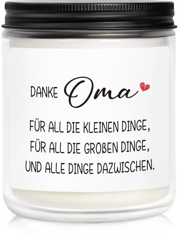 Oma Geschenk, Geschenk Oma Geburtstag, Beste Oma Geschenke Von Enkel, Geburtstagsgeschenk Muttertagsgeschenk für Oma Eroma Nonna, Duftkerze mit Spruch