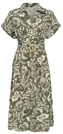 ONLY Damen Onljakiri Linen Ss Midi Dress Noos WVN Onljakiri Linen Ss Midi Dress Noos WVN (1er Pack)