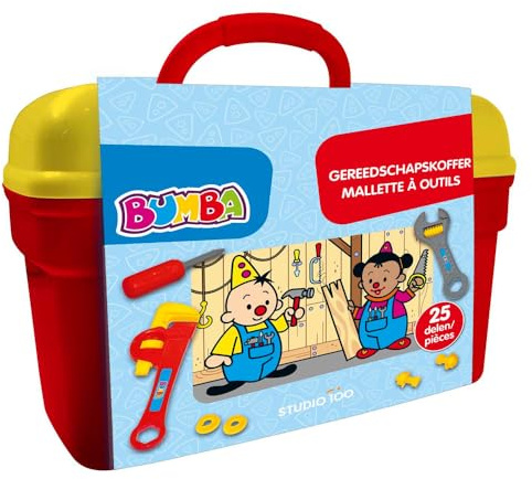Bumba Spielzeug Werkzeugkoffer gelb mit Werkzeugen für Kinder