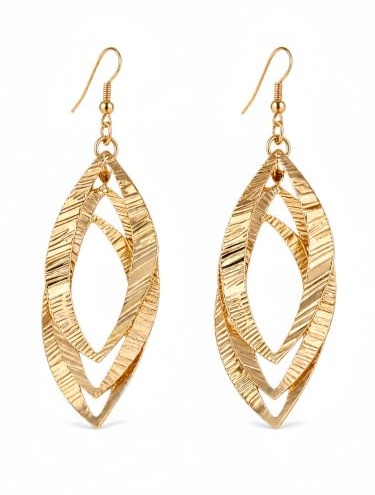 Leaf Drop Earrings for Women, 14K Gold Plated/Silver Plated Lightweight Dangle Earrings, Hollow Leaf Statement Earrings, IFSOUL Elegant Long Dangly Earrings for Everyday Wear, Party, Birthd