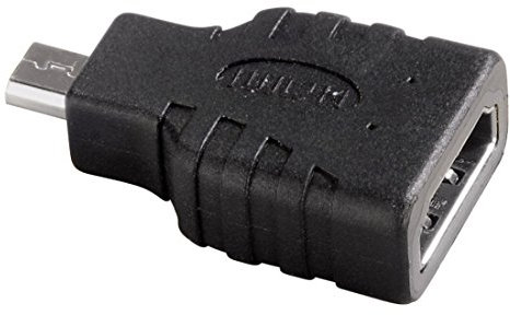 Hama HDMI Adapter (Micro HDMI Stecker auf HDMI Buchse), Full HD, 3D, geschirmt, Kompaktadapter, schwarz