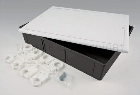 Cassetta da incasso universale per collettori 420 x 295 x 80 mm con coperchio e fissaggi