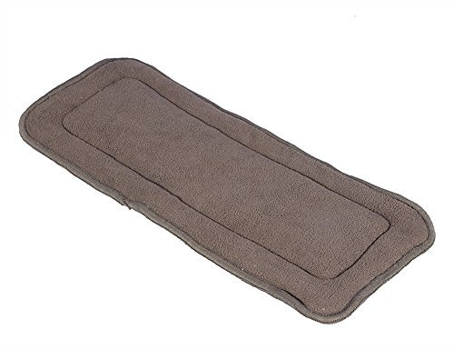 Zerone Liner pour Adulte Insert pour Couche Adulte Unisexe Uni Taille M 1PC 5 Couches Bambou Fibres Superfines Réutilisable Gris Foncé