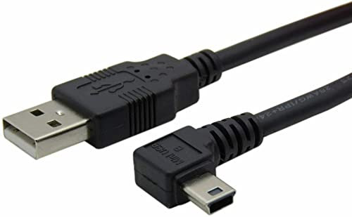iSeventy9 2m Right Angle Mini USB to Standard USB Cable - USB 2.0 A to Right Angle Mini B - Mini USB Cable-Black