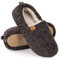 EverFoams Damen Warme Hausschuhe Kunstwolle Memory Foam Geschlossen Pantoffeln, dunkelgrau, 40/41 EU