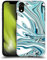 Head Case Designs Offizielle Suzan Lind Blaugrün Weiß Wirbel Aus Marmor Harte Rueckseiten Handyhülle Hülle Huelle kompatibel mit Apple iPhone XR