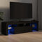 SECOLI TV Schrank Schwarz 140x36,5x40 cm LED TV Board Fernsehschrank Fernsehtisch TV Möbel