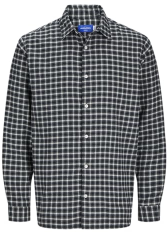 JACK&JONES Herren JORJOSHUA Flannel Check Shirt LS Freizeithemd, Forest Night, XL