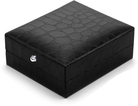 Skcess Manschettenknopf-Box Stil B, Manschettenknopf-Box Pu Manschettenknopf Box 70X35 MM