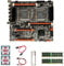 Aliaga Placa Base de CPU Dual X79 + 2XE5 2630 V2 CPU + 2X4GB DDR3 1600Mhz RECC Ram + Cable SATA + Cable de Interruptor + Deflector LGA2011 M.2 NVME