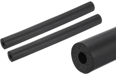 QUARKZMAN 2 Stück 10 Rohrisolierung 3/8 Zoll (9 mm) ID 1 Zoll (25 mm) OD Schaumstoffschlauch für Griffunterstützung, Schwarz